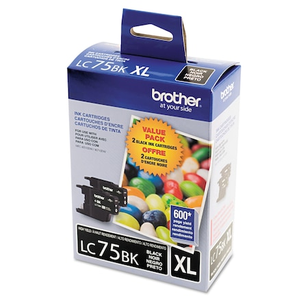 Ink Cartridge,600 Page-Yield,Black,PK2